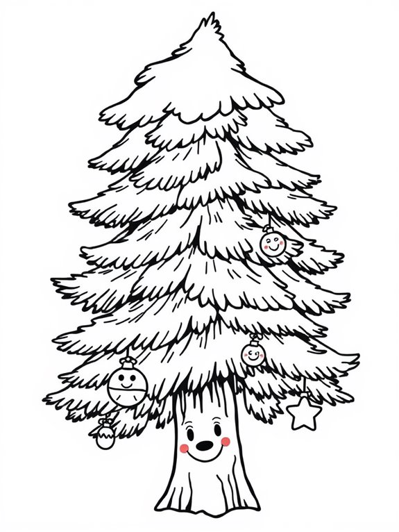 spruce tree coloring activity