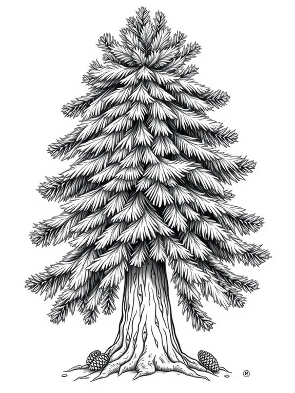 spruce tree coloring activity