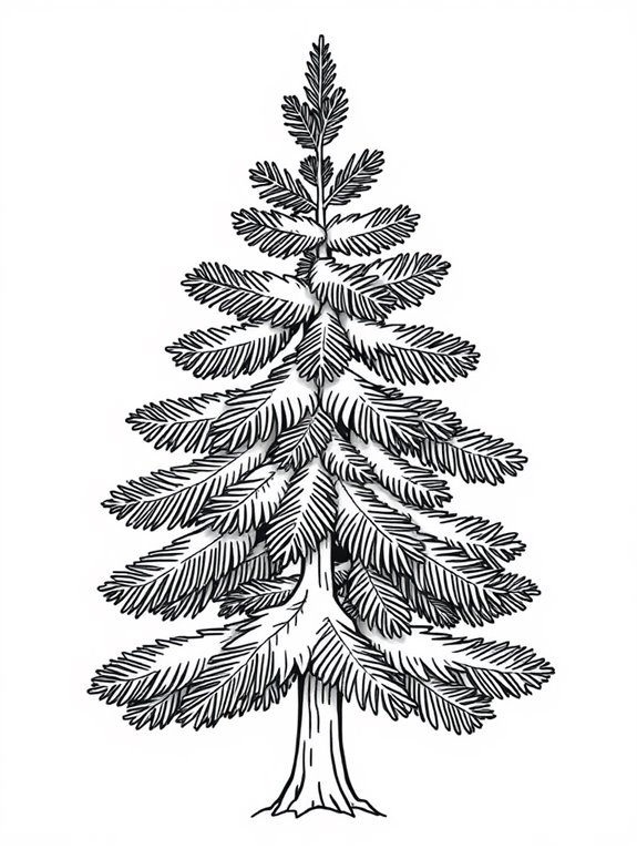 spruce tree coloring page