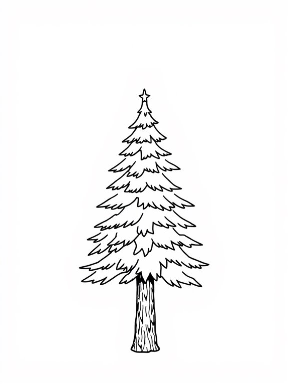 spruce tree coloring page