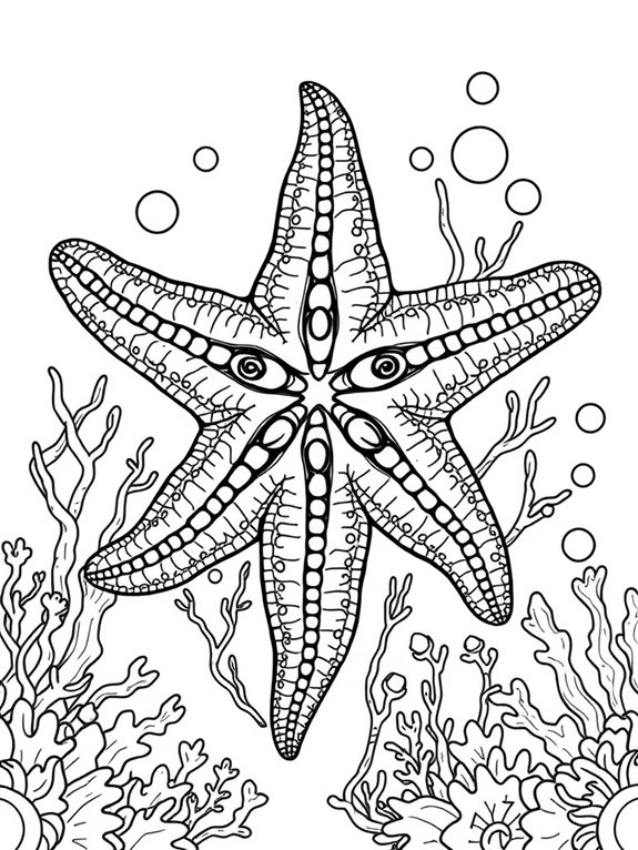 starfish coloring page activity