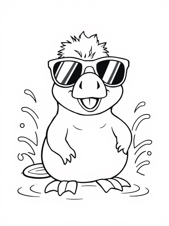 sunglass wearing silly platypus