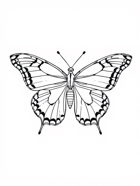 swallowtail butterfly coloring page