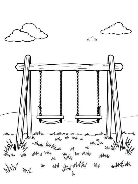 swing set coloring page