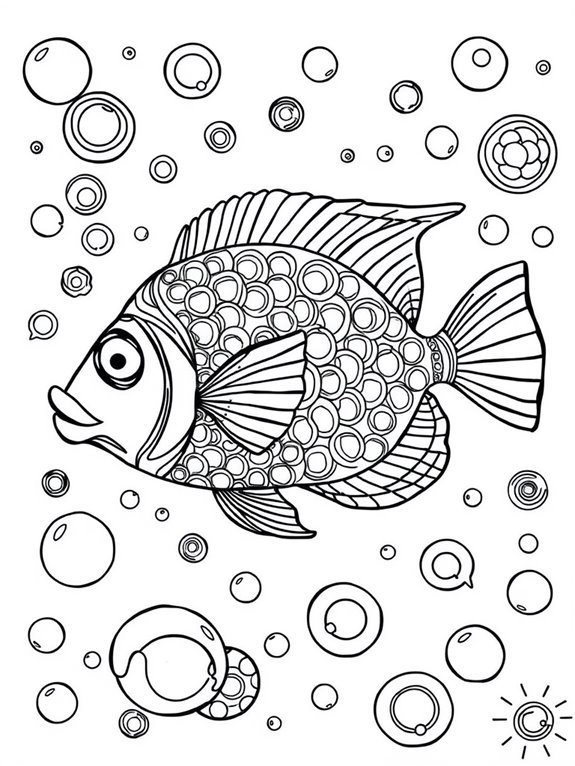 tropical fish bubble patterns