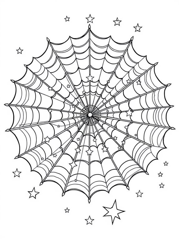 twinkling star spider web