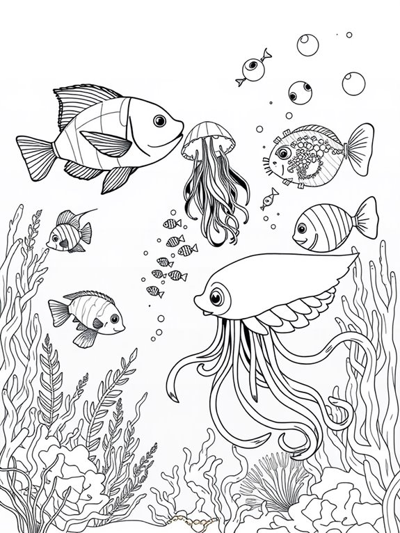 underwater fish coloring activity