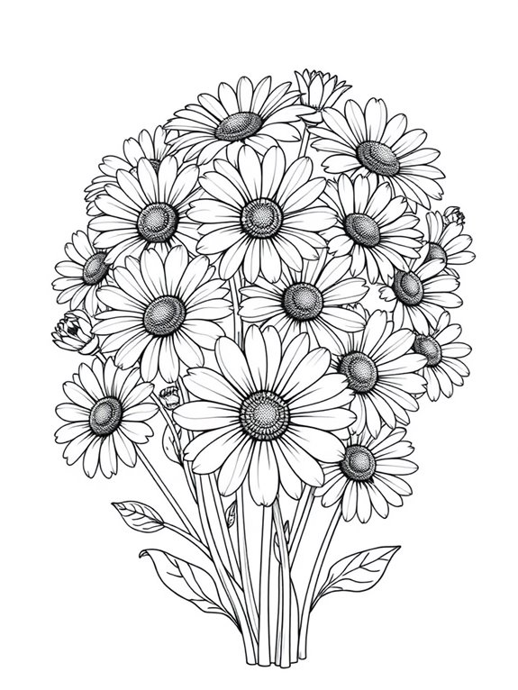 varying sizes of daisies