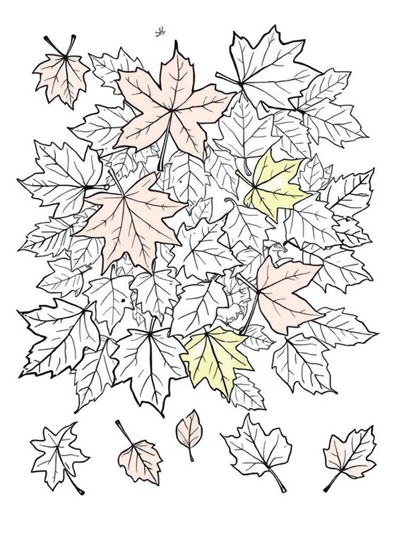 vibrant nature inspired coloring page