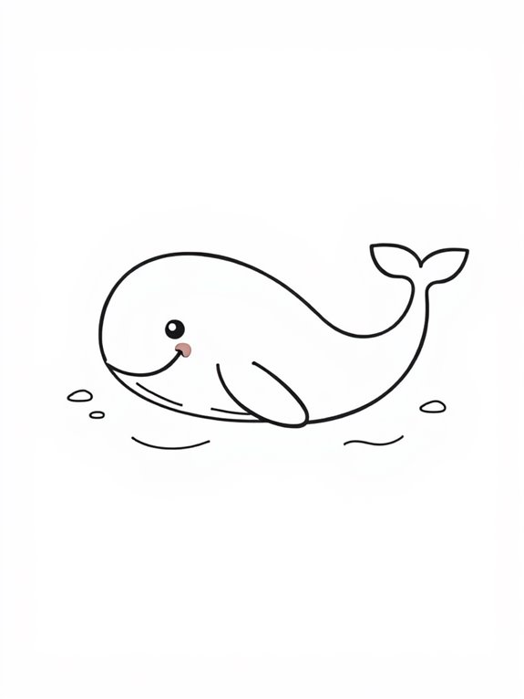 whales coloring page activity