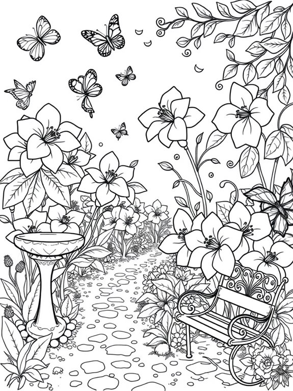 whimsical azaleas garden coloring