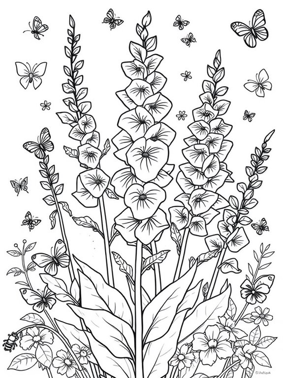 whimsical snapdragon coloring page