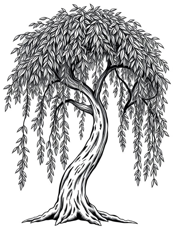 willow tree coloring activity