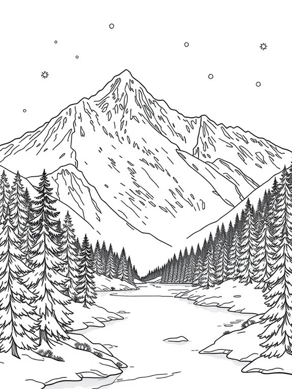 winter wonderland coloring page