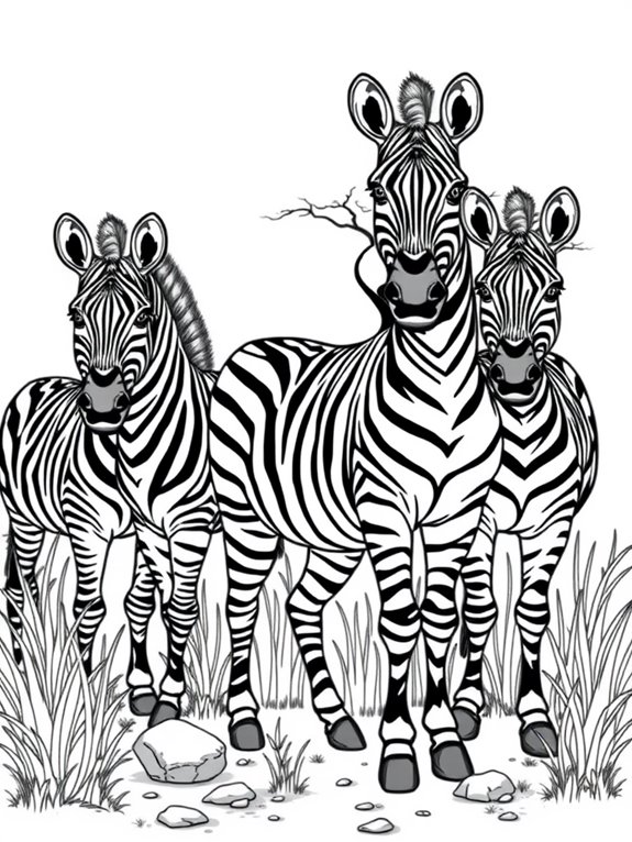 zebra coloring page design