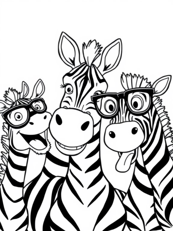 zebras with funny expressions